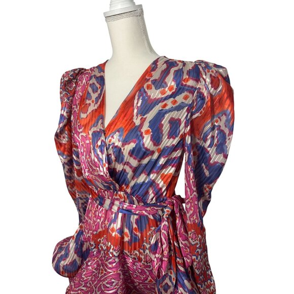 CQ BY CQ Long Sleeve Wave Mini Party Dress Size Small - Picture 4 of 8